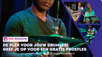 Illustratie bij Drumles bij Your Musiqskool, dé plek voor jouw drumles in Almere Haven/Poort/Stad