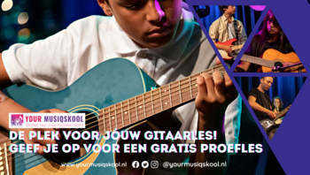 Illustratie bij Gitaarles bij Your Musiqskool, dé plek voor jouw muziekles in Almere Buiten