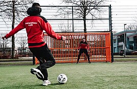 Sporten op het Clarence Seedorfplein