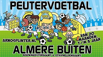 Illustratie bij Peuter & kleutervoetbal Stripheldenbuurt (20 mnd. t/m 3 jaar)