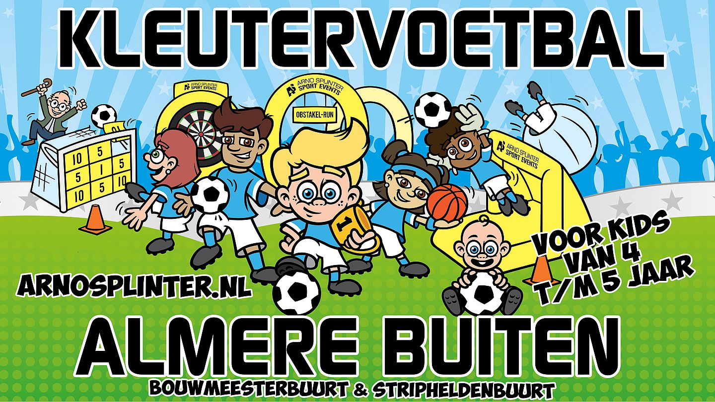 Illustratie bij Kleutervoetbal Stripheldenbuurt (Voor kids van 4 & 5 jaar)